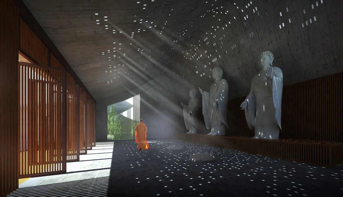 BIM Architecture | Integration of Elements - The Initial Appearance of a Modern Temple/Motai Architecture