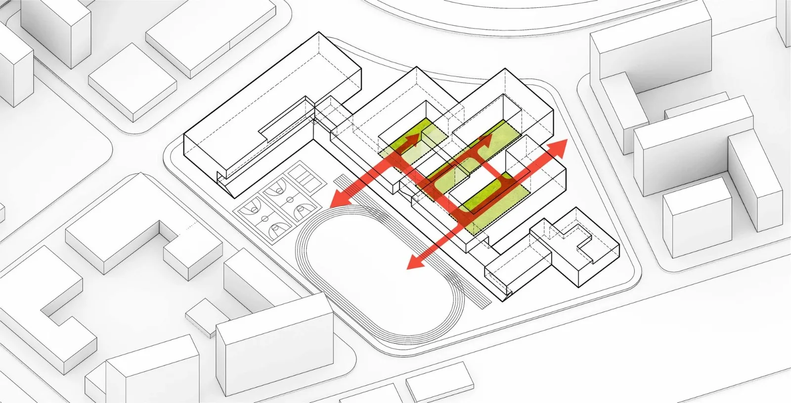 BIM Architecture | East China Normal University Second Affiliated Middle School Qiantan School and Ice Factory Tianqiantan Kindergarten/Zhizheng Architecture Studio+Dazheng Architecture Firm