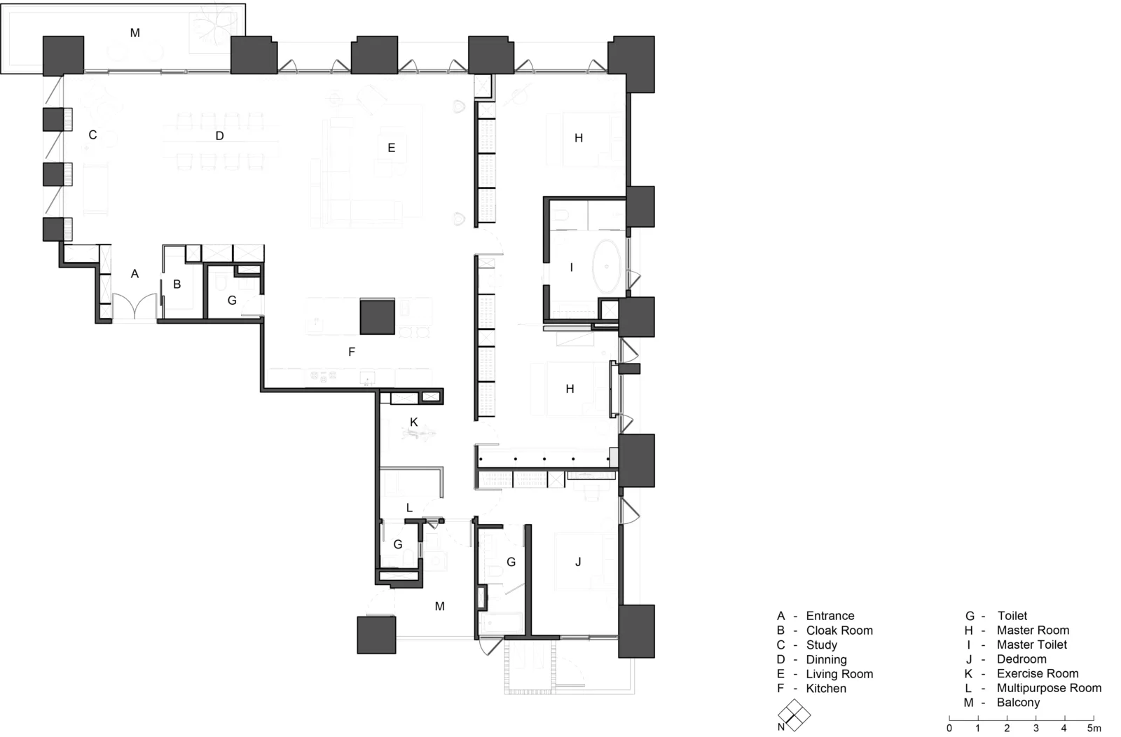 BIM architecture | Ink, a quiet world with pure contours/Water phase design