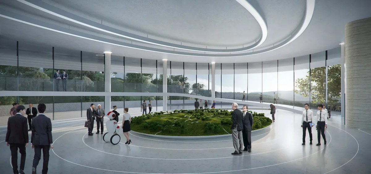BIM Architecture | 'Integrating with Nature and Landscape' - Exhibition Hall Design of Qianxin Town, Jiangxi/GWP Architects