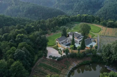 BIM Architecture: Rice Fields and Shaded Landscapes by Chongqing Yueji Design Firm-BIM WORLD