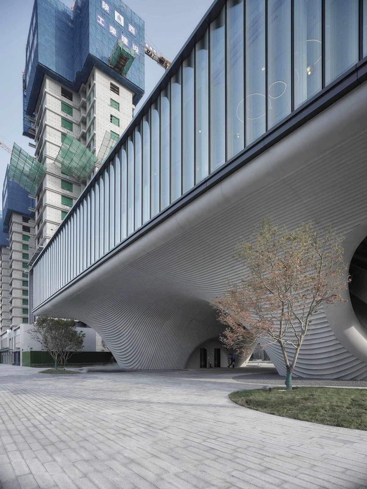 BIM Architecture | Floating Door - Xi'an Fengdong New City Lai'an Community Center/EID Architecture