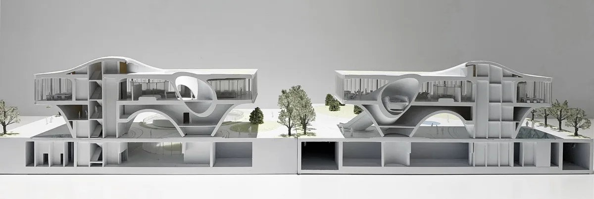 BIM Architecture | Floating Door - Xi'an Fengdong New City Lai'an Community Center/EID Architecture
