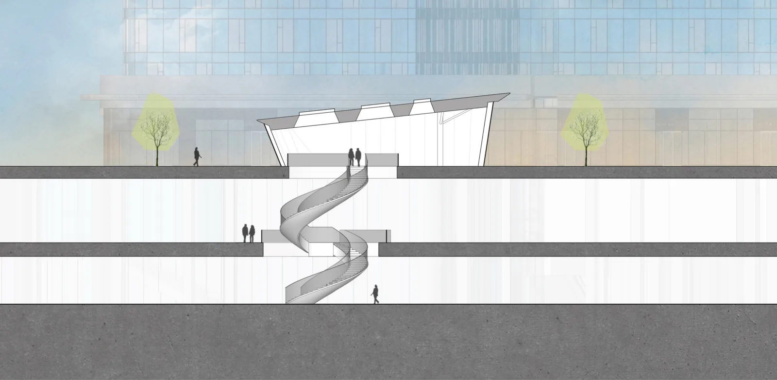 BIM Architecture | Shanghai Hongqiao's First Contemporary Art Museum: A 'Wing' Emerging from the Square Urban Texture / San Yi Design