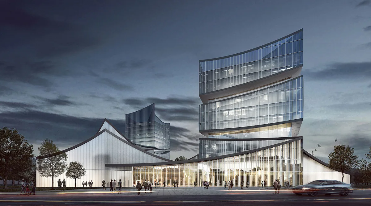 BIM Architecture | Quzhou Smart New City Complex Project Proposal 'Continuous Landscape'/Zero One City Architecture Firm