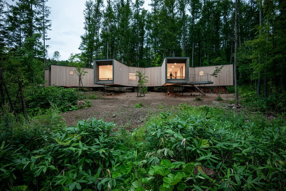 BIM Architecture | Hokkaido Forest Lodge, Extended 'Tendons'/Florian Busch Architects