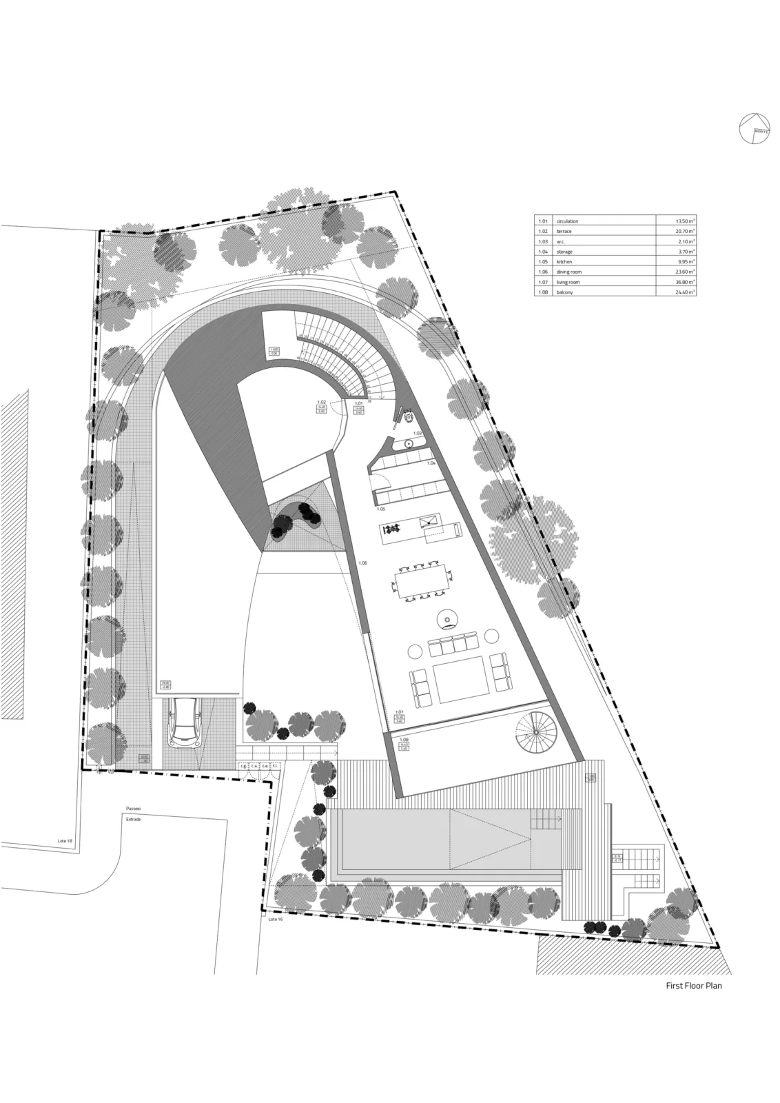 BIM Architecture | Dorfler Residential in Portugal, Bold and Elegant Curves/Vitor Vilhena Arquitectura