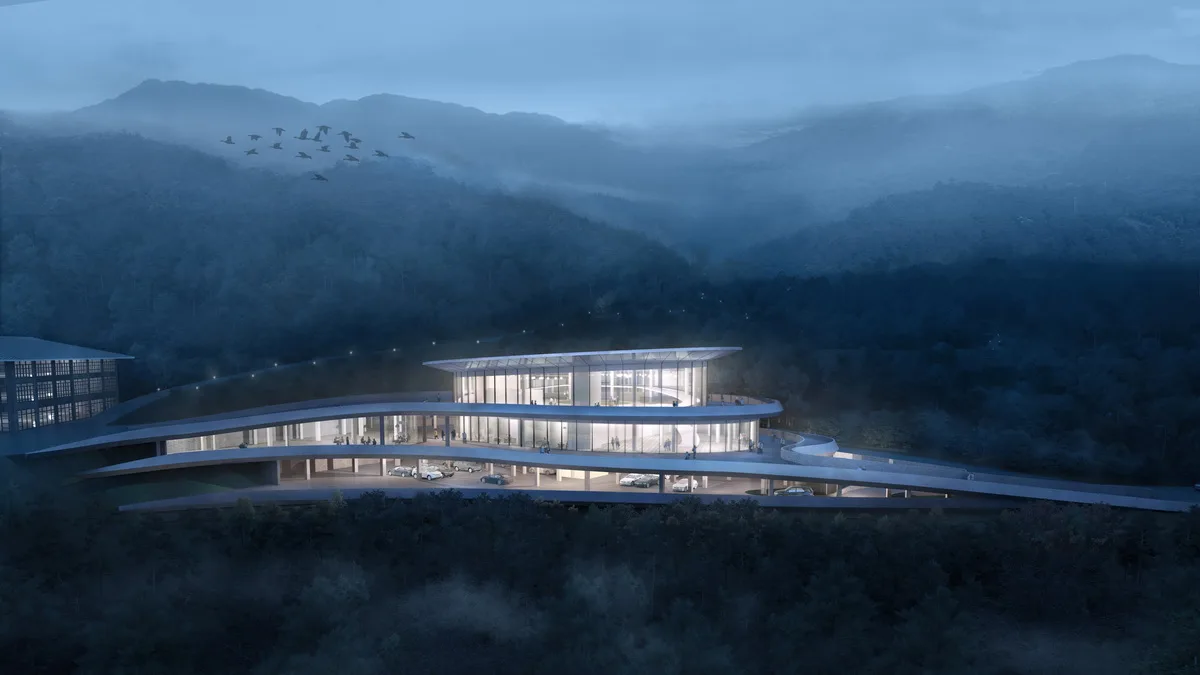 BIM Architecture | 'Integrating with Nature and Landscape' - Exhibition Hall Design of Qianxin Town, Jiangxi/GWP Architects