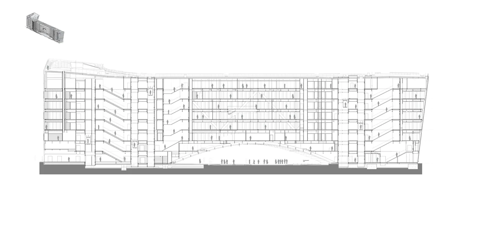 BIM Architecture | Norwegian firm Sn ø hetta moves snow like buildings to Paris | Paris headquarters of Le Monde
