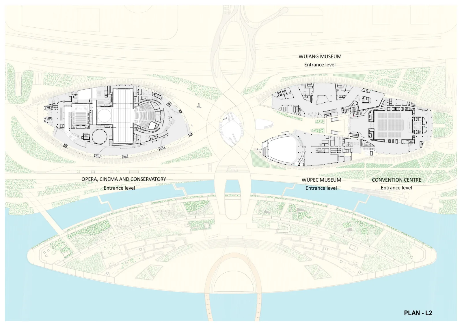 BIM Architecture | Suzhou Bay Grand Theater: 'ribbon' on the bank of Taihu Lake / Christian de Bouzanbach