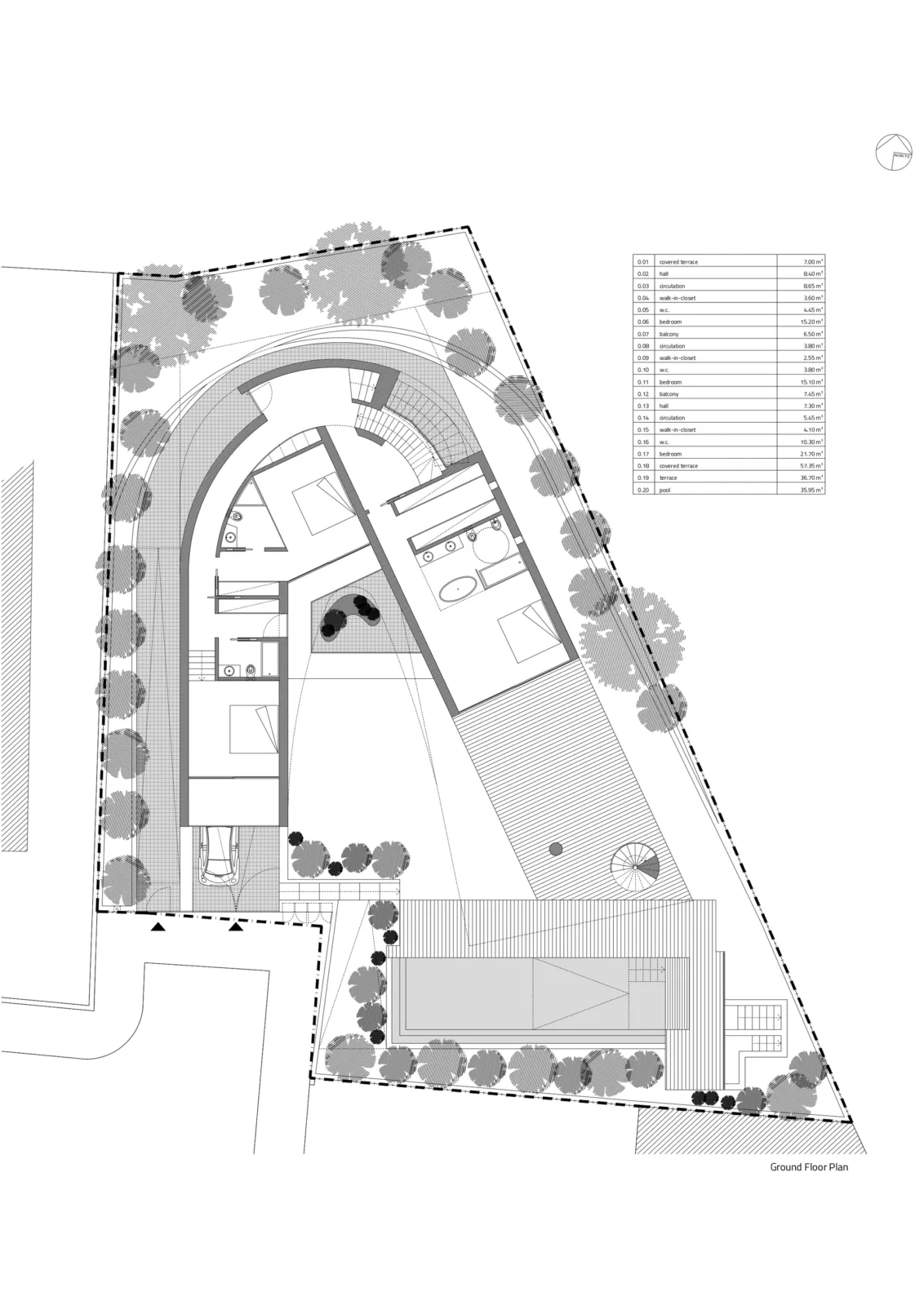BIM Architecture | Dorfler Residential in Portugal, Bold and Elegant Curves/Vitor Vilhena Arquitectura