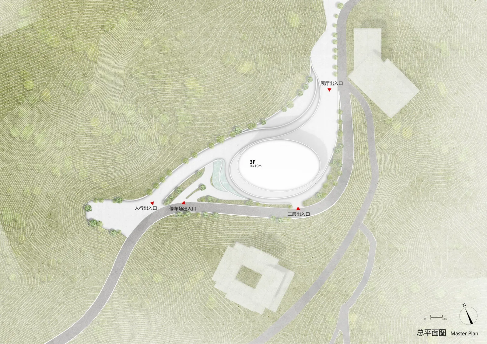 BIM Architecture | 'Integrating with Nature and Landscape' - Exhibition Hall Design of Qianxin Town, Jiangxi/GWP Architects