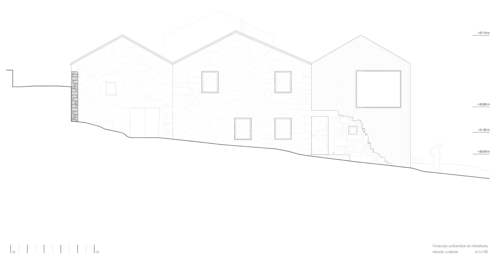 BIM Architecture | Collision of Concrete and Stone | Residential Restoration in Mira Flores, Spain