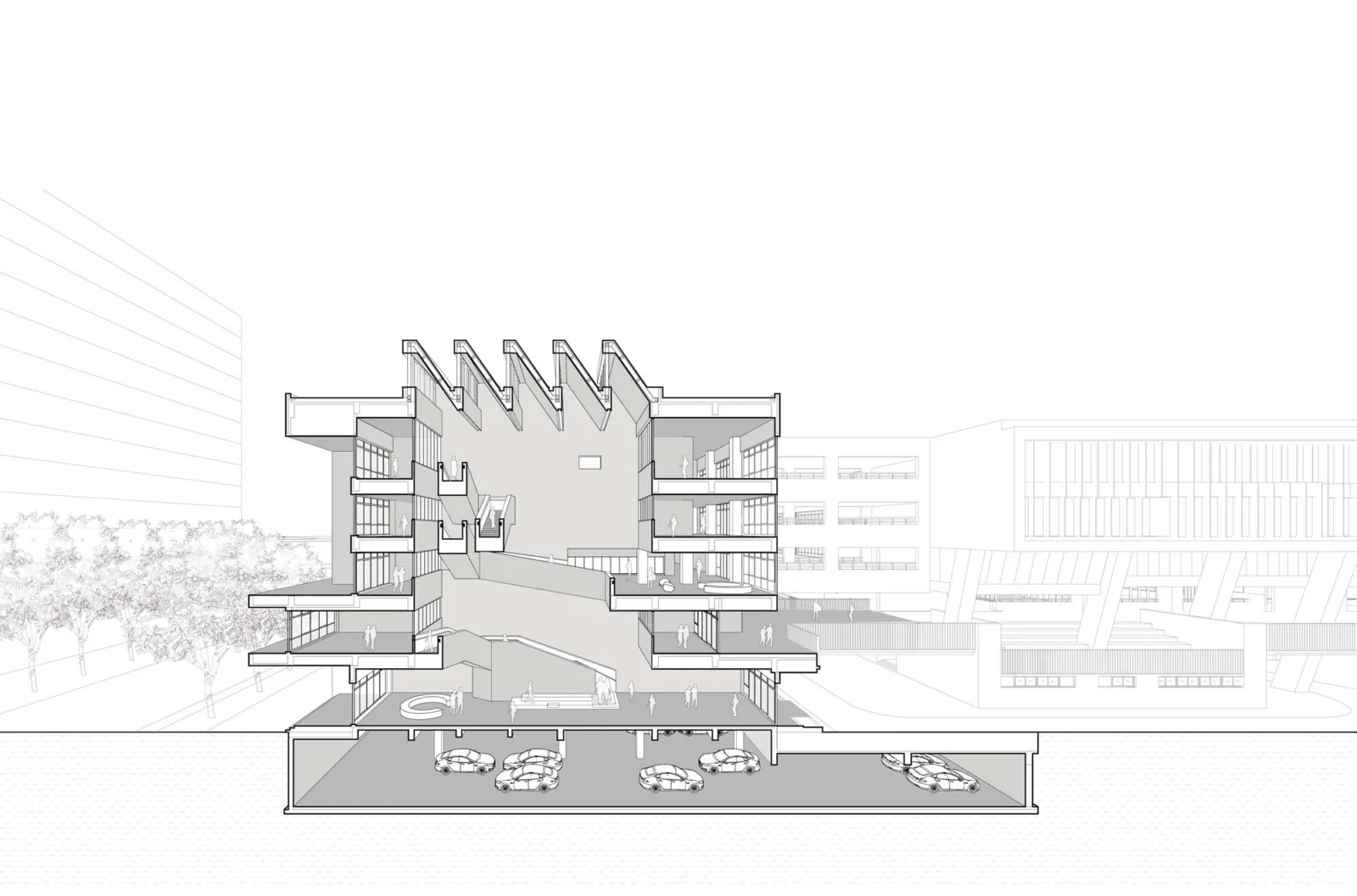 BIM Architecture | East China Normal University Second Affiliated Middle School Qiantan School and Ice Factory Tianqiantan Kindergarten/Zhizheng Architecture Studio+Dazheng Architecture Firm