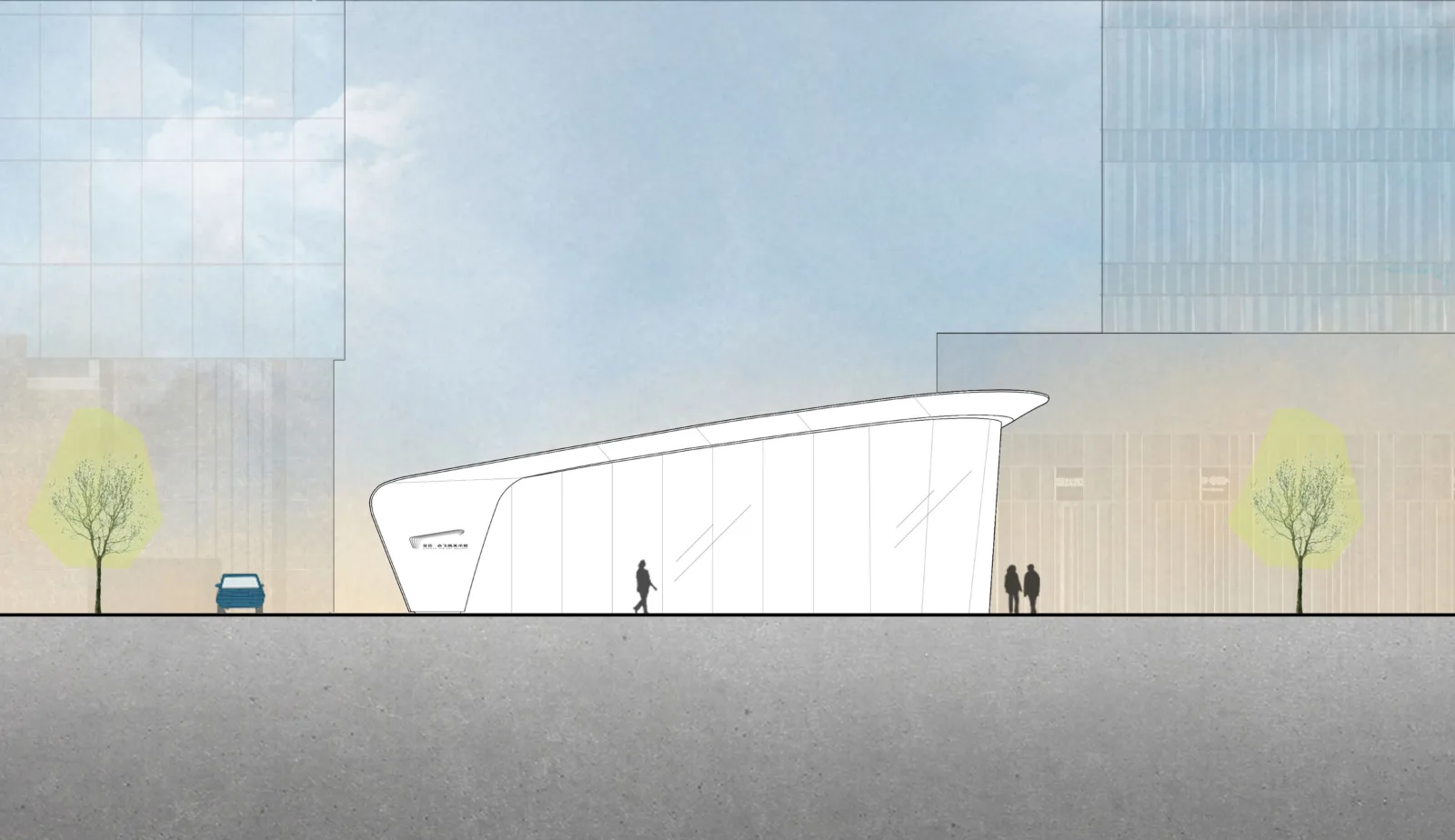 BIM Architecture | Shanghai Hongqiao's First Contemporary Art Museum: A 'Wing' Emerging from the Square Urban Texture / San Yi Design