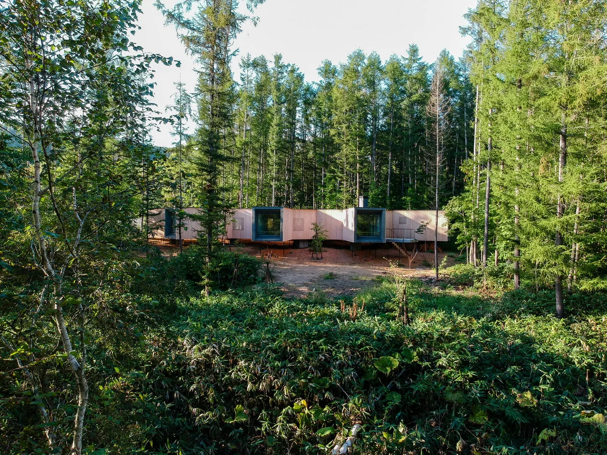 BIM Architecture | Hokkaido Forest Lodge, Extended 'Tendons'/Florian Busch Architects