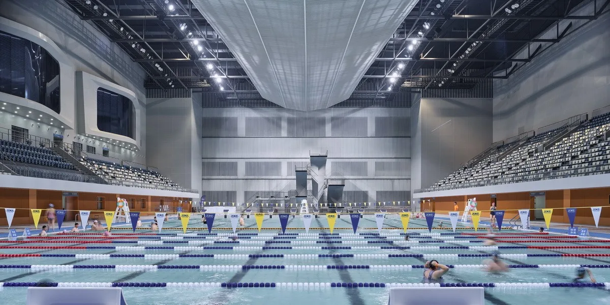 BIM Architecture | Ningbo Olympic Sports Center: Color Aesthetics of Sports Space/CCDI Smart Design