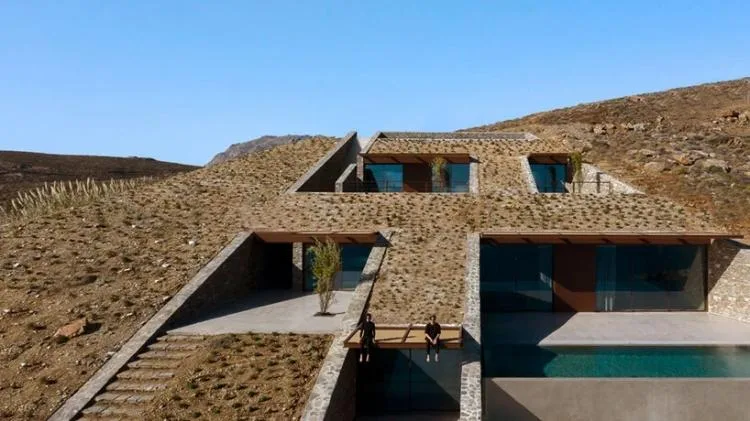BIM Architecture | Embedded Underground 'Cave' Residences, Greece/Mold Architects