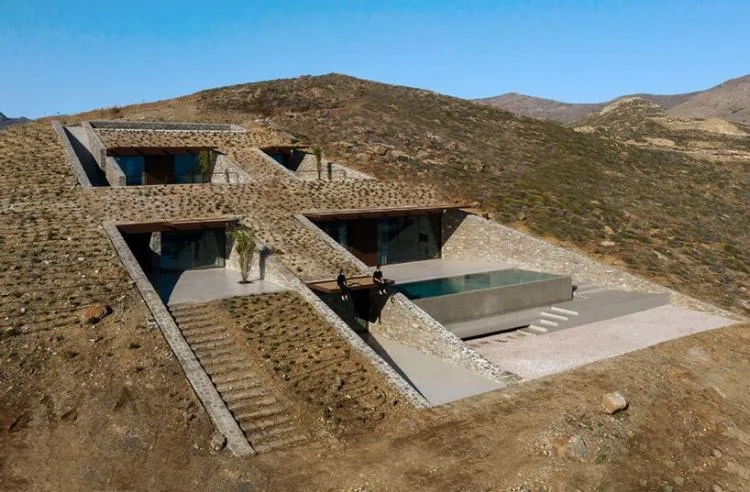 BIM Architecture | Embedded Underground 'Cave' Residences, Greece/Mold Architects