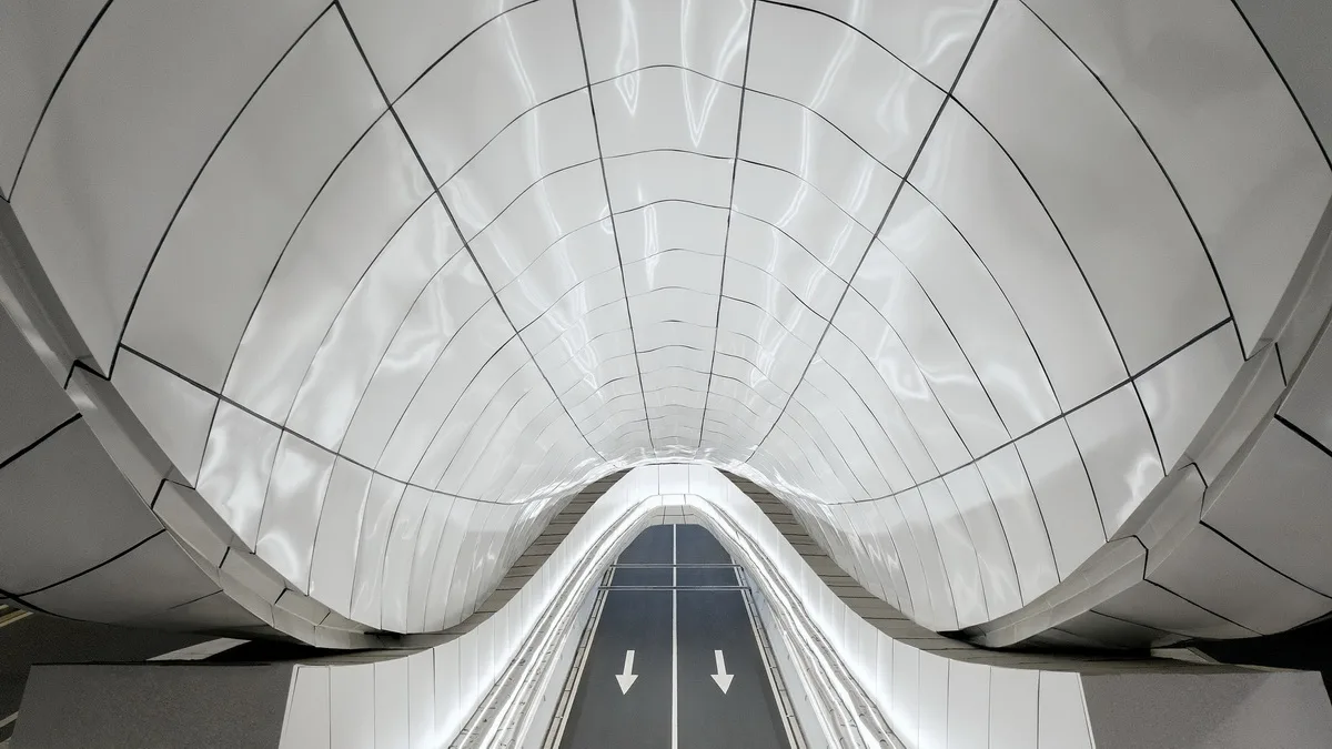 BIM Architecture | Haikou Civilization East Tunnel Light Transition Design: Elegant and Pure White Shell/Panda China