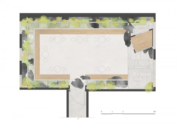 BIM Architecture | Emotional Separation, Between Interior and Exterior - Pu She Tea Room Design/Introduction Studio