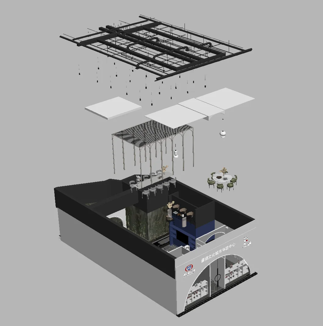 BIM Architecture | Shanghai Xuhui 'Youjian Jiutang'/DCDSAA Dianchuan Architecture Firm