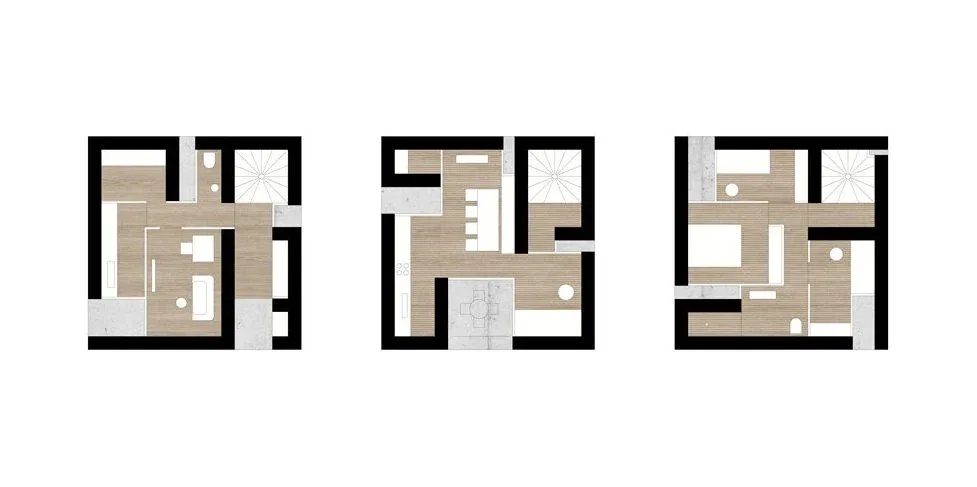 BIM Architecture | Forest Residential Buildings, Thick Like Stones/Marte Marte Architects