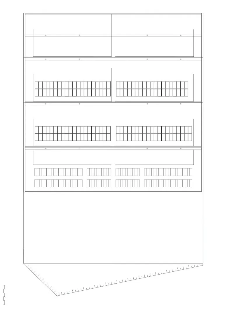 BIM Architecture | Semi underground Sports Stadium with Red Brick Walls | CAMP DEL FERRO Sports Center