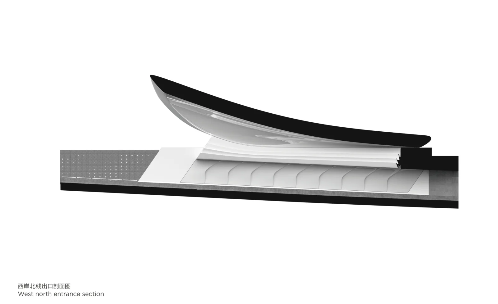 BIM Architecture | Haikou Civilization East Tunnel Light Transition Design: Elegant and Pure White Shell/Panda China