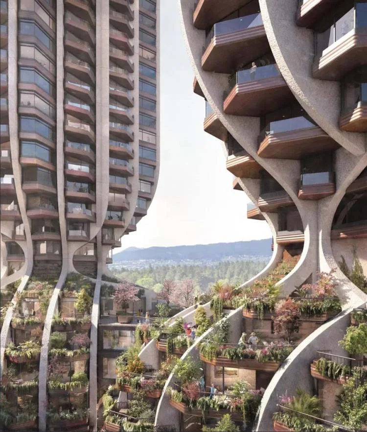 BIM Architecture | Heatherwick announces' Vancouver Twin Towers' plan, curved twisting tower