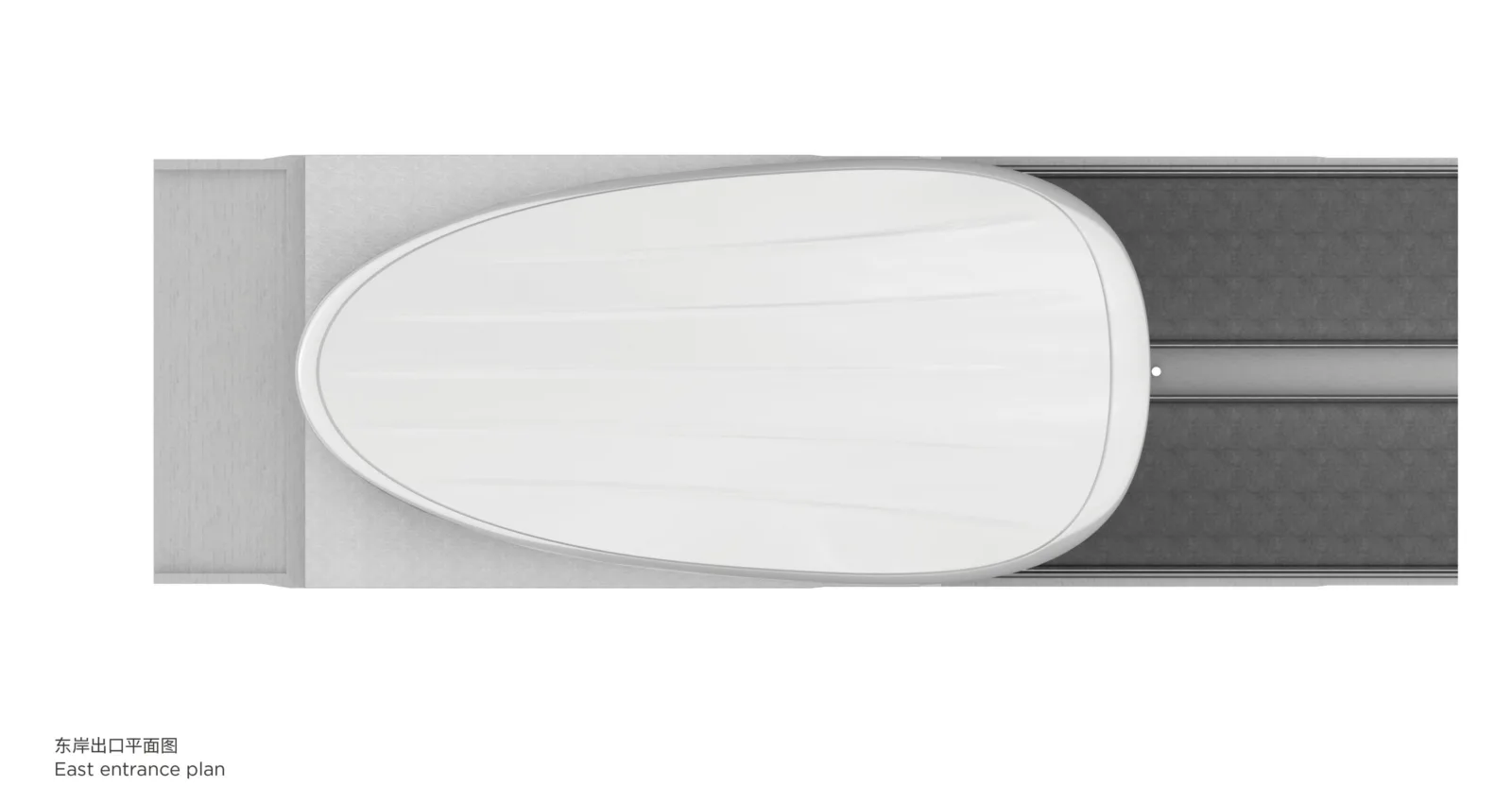 BIM Architecture | Haikou Civilization East Tunnel Light Transition Design: Elegant and Pure White Shell/Panda China