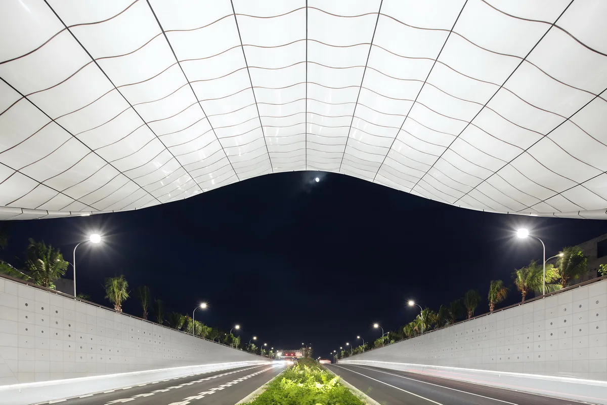 BIM Architecture | Haikou Civilization East Tunnel Light Transition Design: Elegant and Pure White Shell/Panda China