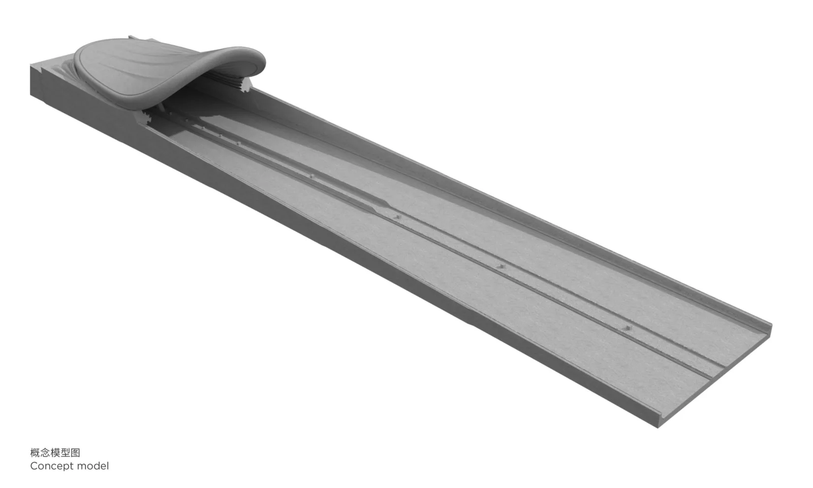 BIM Architecture | Haikou Civilization East Tunnel Light Transition Design: Elegant and Pure White Shell/Panda China