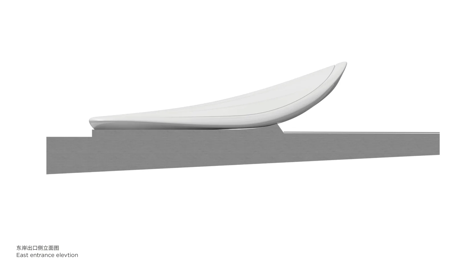 BIM Architecture | Haikou Civilization East Tunnel Light Transition Design: Elegant and Pure White Shell/Panda China