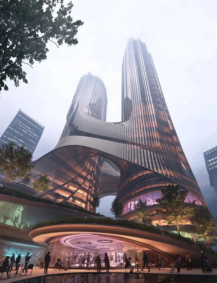 BIM Architecture | Zaha Hadid's New Work "C-Tower" of Shenzhen Bay Super Headquarters Base: Multidimensional Vertical City