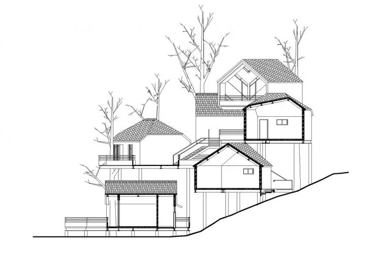 BIM Architecture | Hangzhou Kaiyuan Senbo Resort Hotel "Tree House": Crowded and Pushing "Dwarfs"/Wang Hui Architecture Studio