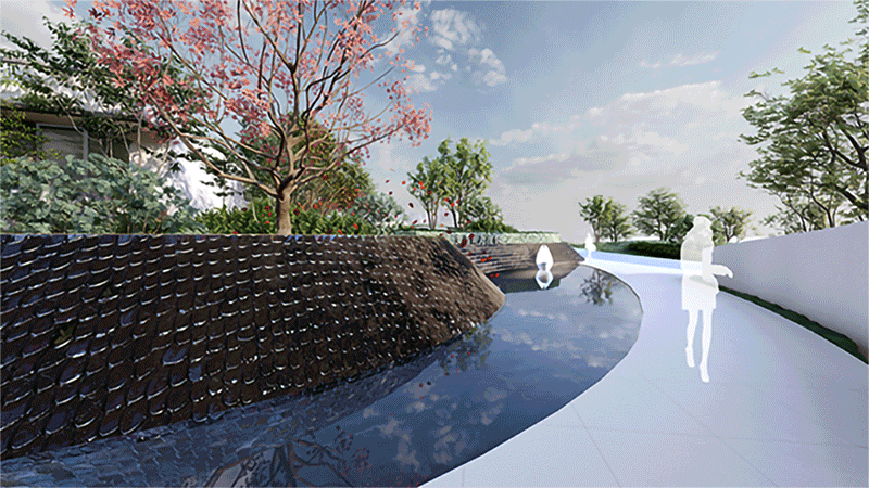 BIM Architecture | Landscape Design of Dali's Small Courtyard Central Living Experience Center/MANG Grid Landscape