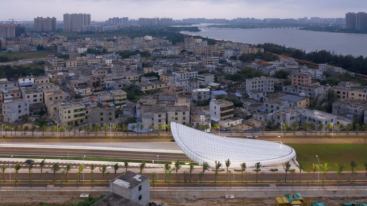BIM Architecture | Haikou Civilization East Tunnel Light Transition Design: Elegant and Pure White Shell/Panda China