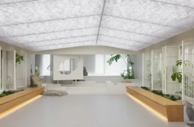 BIM Architecture: Exploring Emotional Boundaries Between Interior and Exterior in Pu She Tea Room Design by Introduction Studio-BIM WORLD