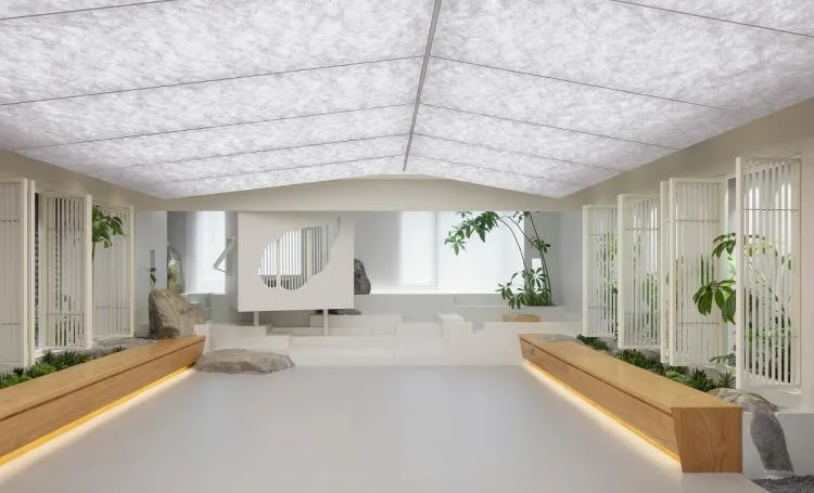 BIM Architecture | Emotional Separation, Between Interior and Exterior - Pu She Tea Room Design/Introduction Studio