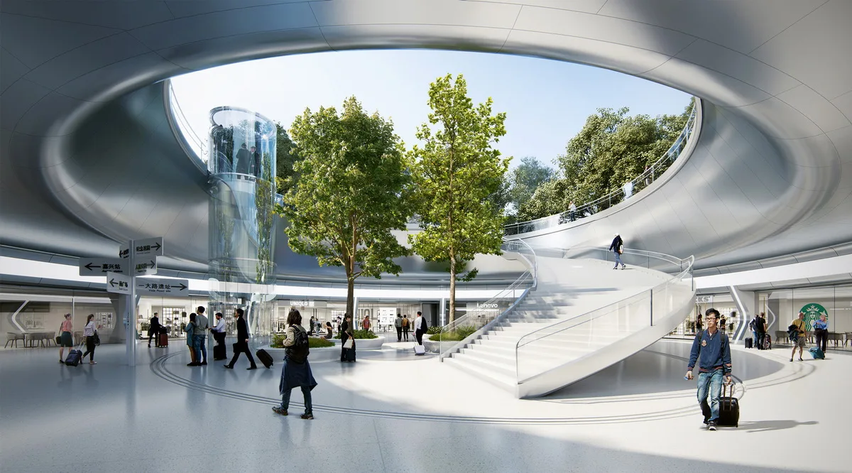 BIM Architecture | MAD New Work: Jiaxing 'Railway Station in the Forest'