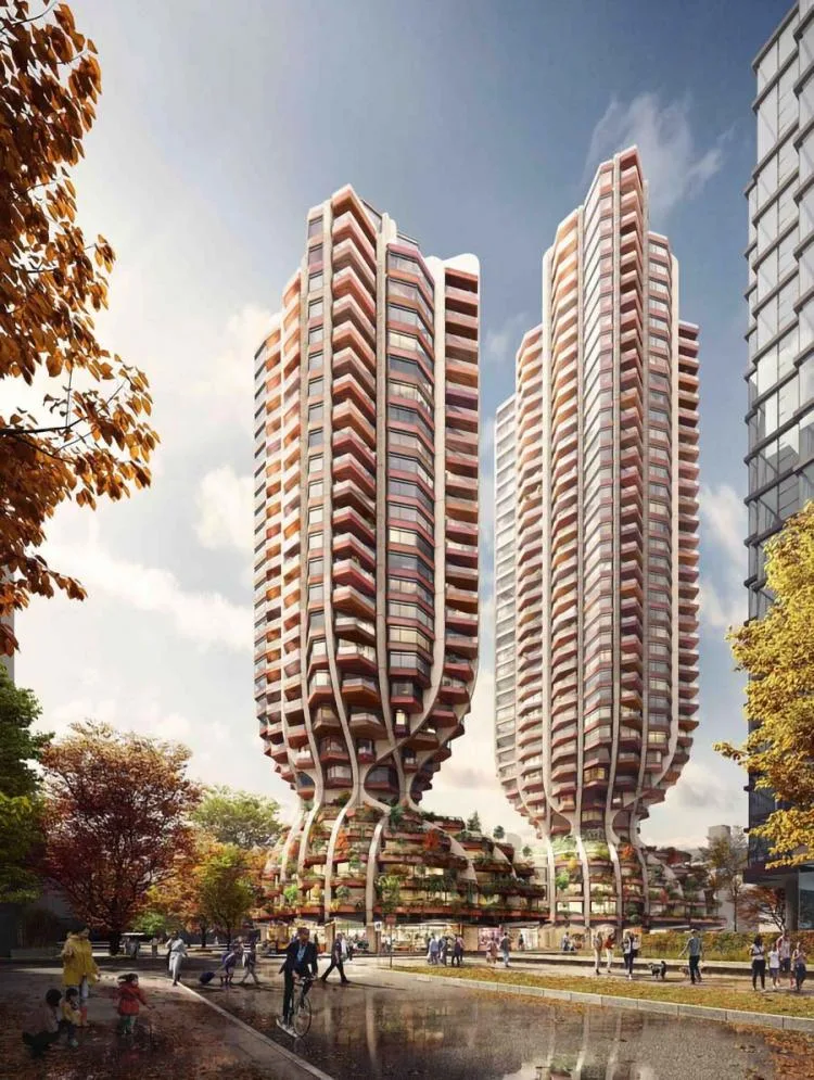 BIM Architecture | Heatherwick announces' Vancouver Twin Towers' plan, curved twisting tower