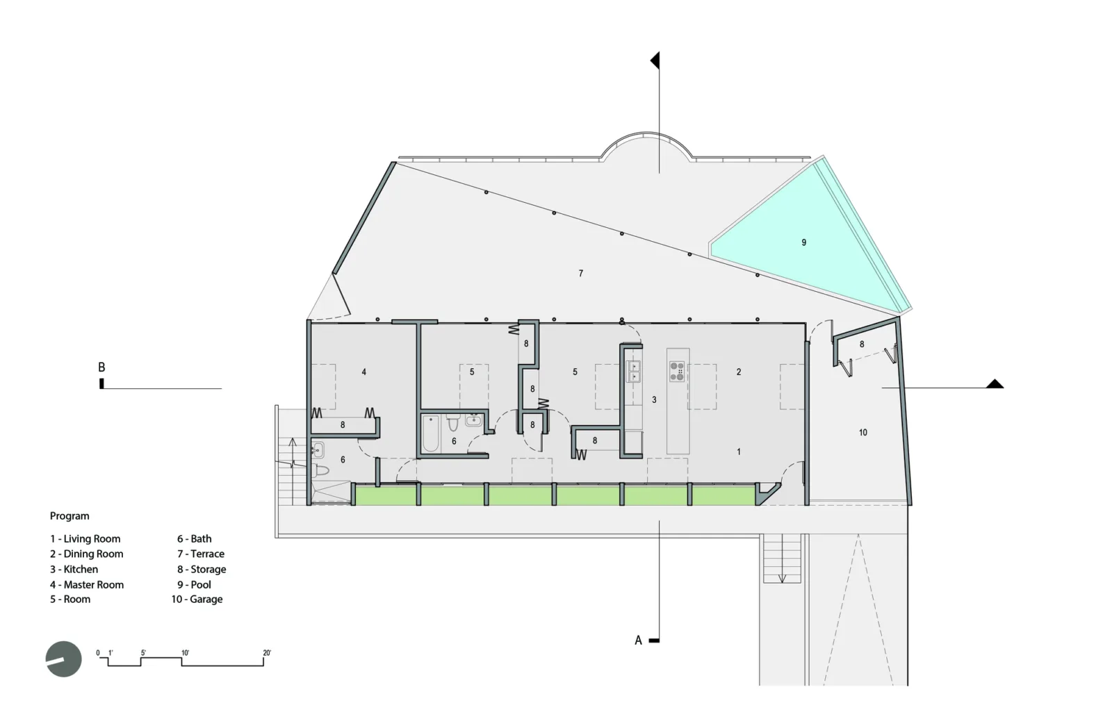 BIM Architecture | Puerto Rico White 'Chimney' Residence: Half Enclosed, Half Outward/FUSTER+Architects