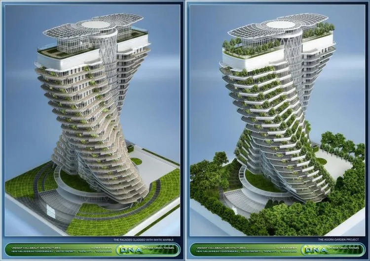 BIM Architecture | Taozhu Hidden Garden, Anti Global Warming+Low Carbon Ecological Housing/Vincent Callebaut Architects