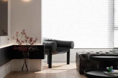 BIM Architecture: Spacious Sitting Area Design in Ningbo Home by 0.5m Studio-BIM WORLD