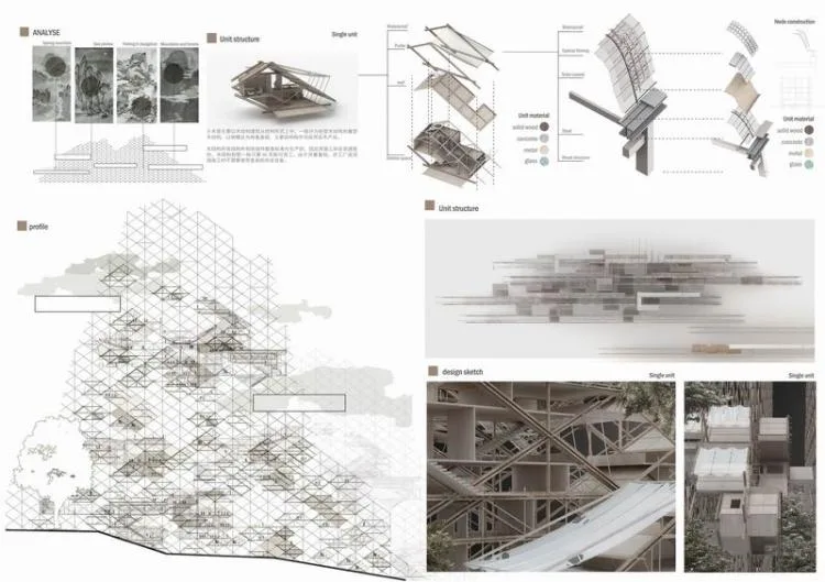 BIM Architecture | 2020 Benchmark Cup Third Prize | Traditional Wooden Structure Interprets Chinese Super Residence, Prefabricated Modules Solve the Difficulties of Epidemic Housing