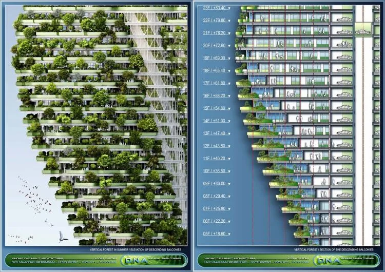 BIM Architecture | Taozhu Hidden Garden, Anti Global Warming+Low Carbon Ecological Housing/Vincent Callebaut Architects