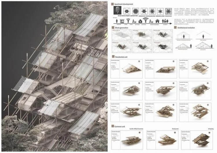 BIM Architecture | 2020 Benchmark Cup Third Prize | Traditional Wooden Structure Interprets Chinese Super Residence, Prefabricated Modules Solve the Difficulties of Epidemic Housing
