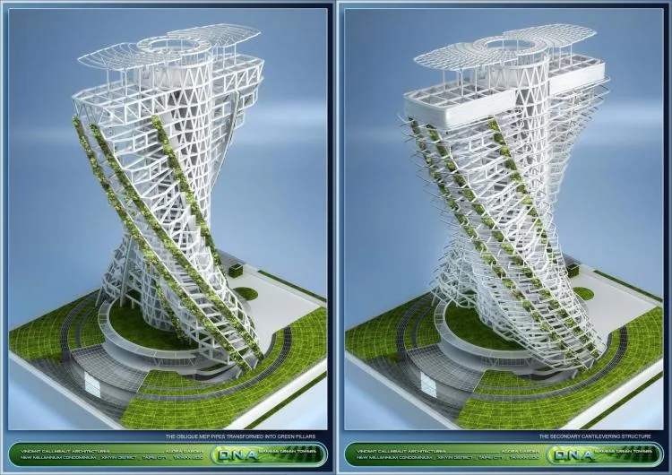 BIM Architecture | Taozhu Hidden Garden, Anti Global Warming+Low Carbon Ecological Housing/Vincent Callebaut Architects