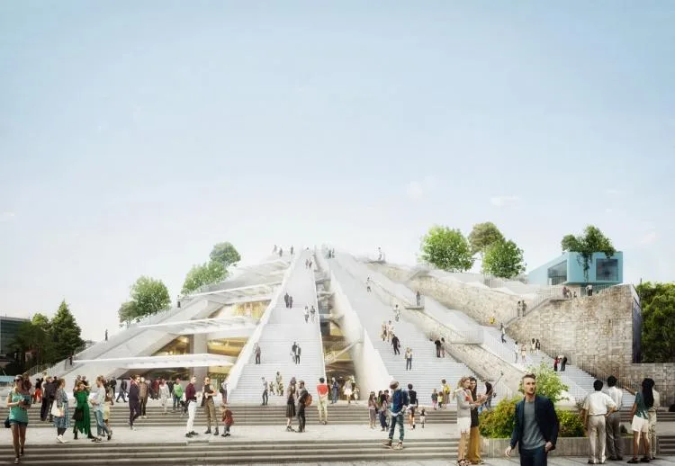 BIM Architecture | MVRDV 'Tirana Pyramid' officially starts construction, Albanian Brutalist Monument renovation